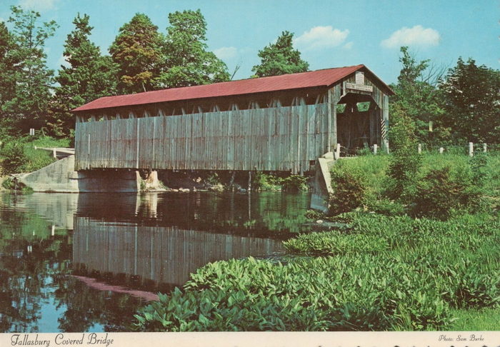 Fallasburg Covered Bridge - Old Postcard